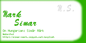 mark simar business card